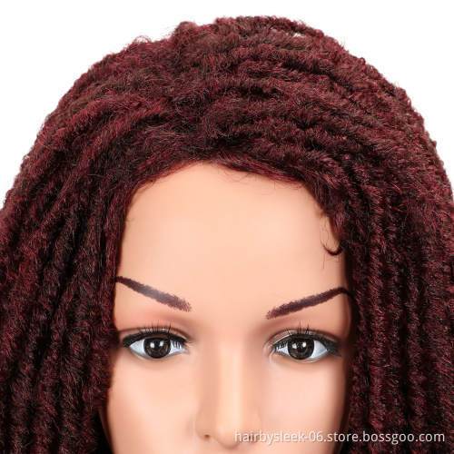 MAGIC Hair 22"Inch Synthetic Wigs For Black Women Crochet Braids Twist Jumbo Dread Faux Locs Hairstyle Long Afro Brown Hair